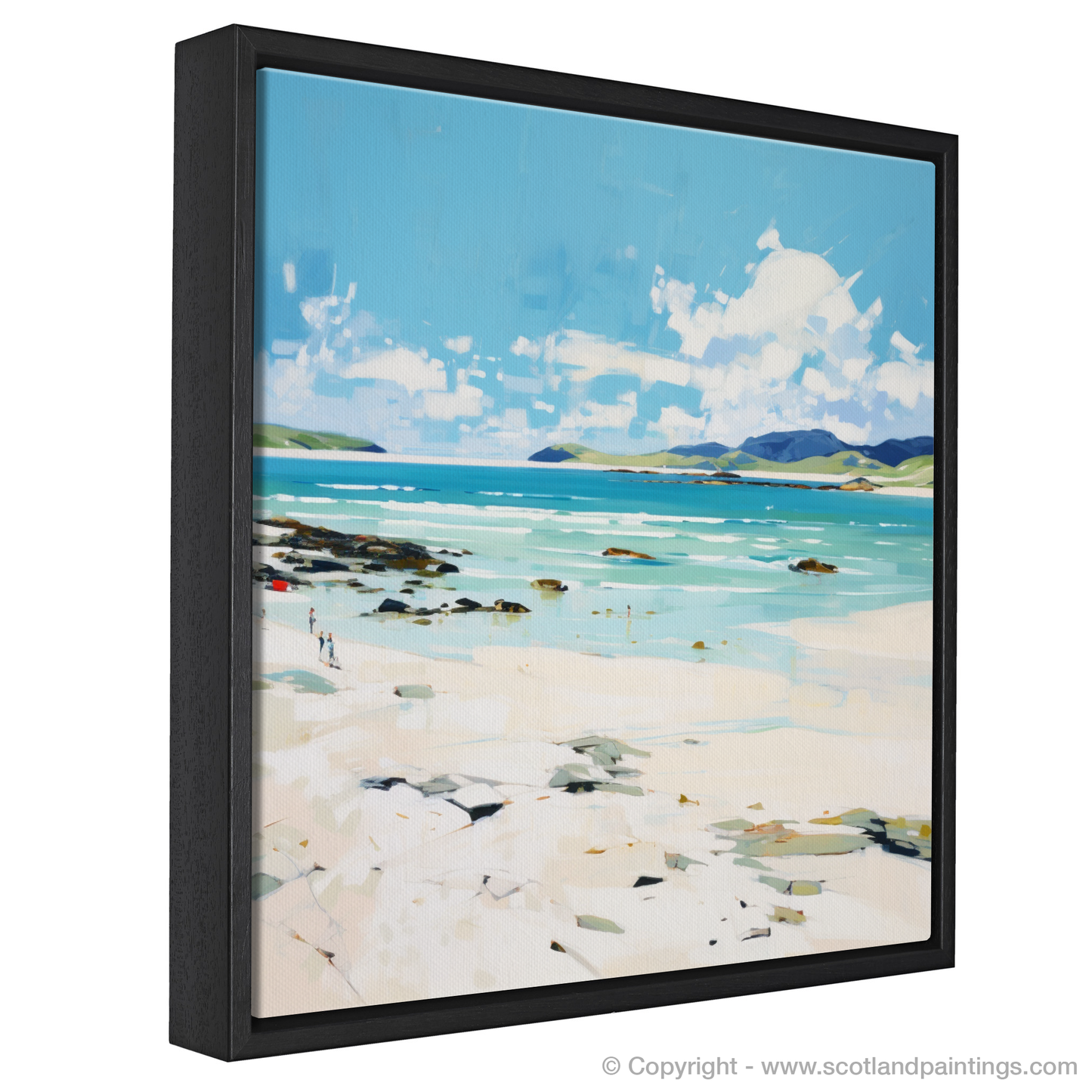 Painting and Art Print of Luskentyre Beach, Isle of Harris in summer entitled "Summer Serenity on Luskentyre Beach".