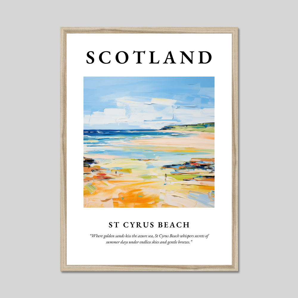 Poster in a natural frame with the word Scotland