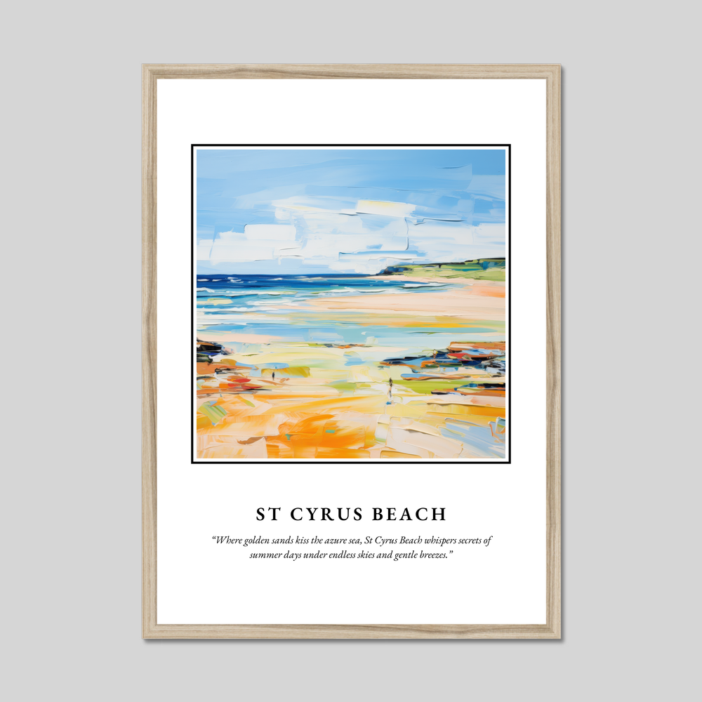 Poster in a natural frame