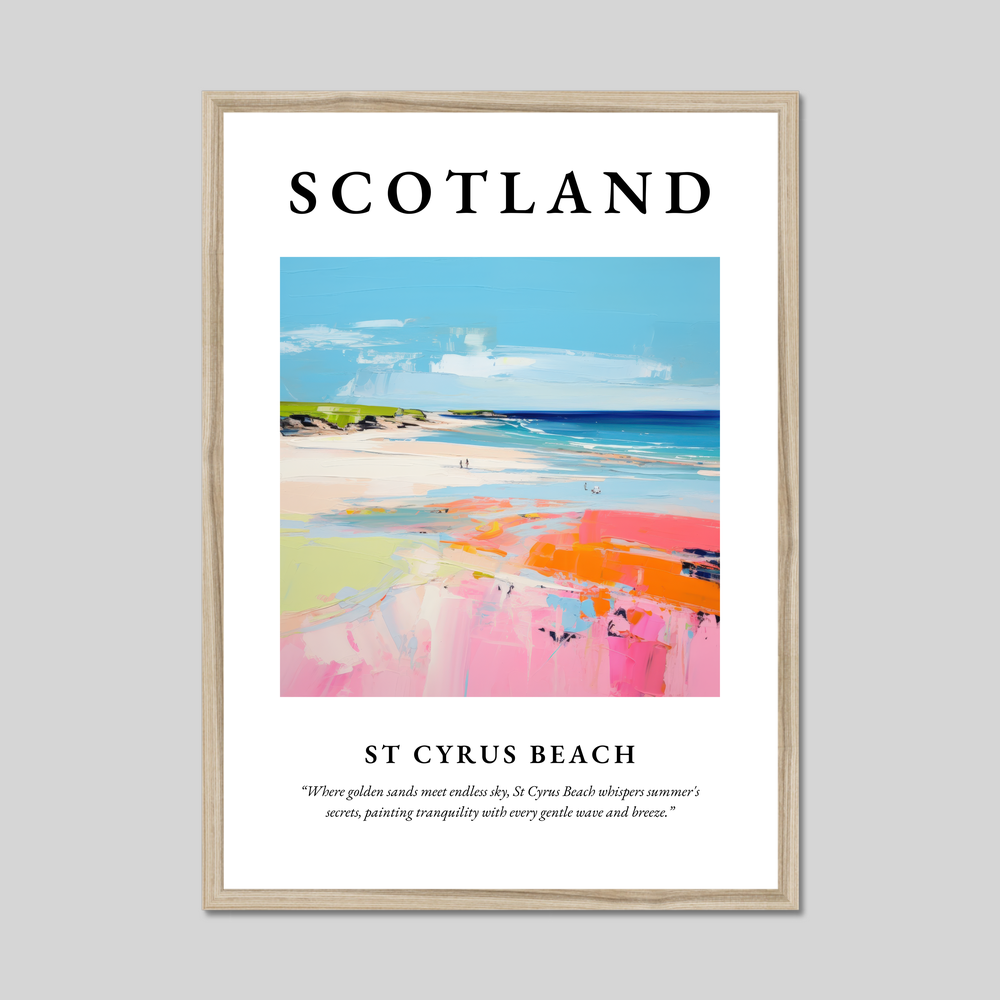 Poster in a natural frame with the word Scotland