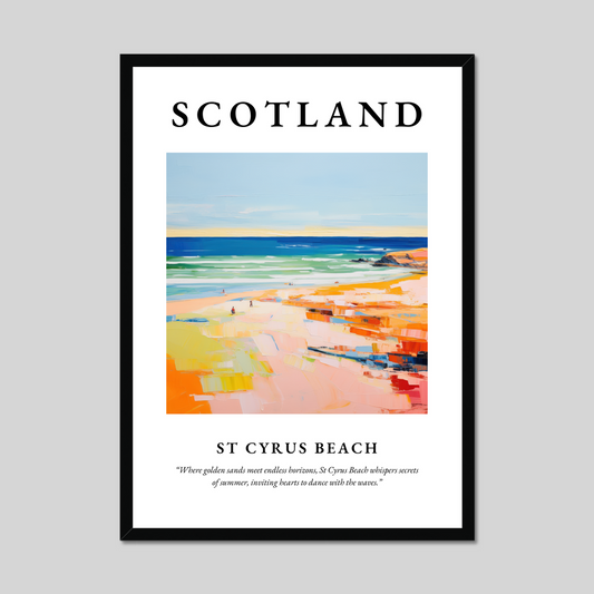 Poster of St Cyrus Beach, Scotland.