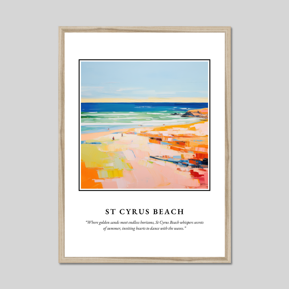 Poster in a natural frame