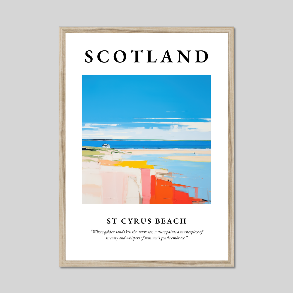 Poster in a natural frame with the word Scotland