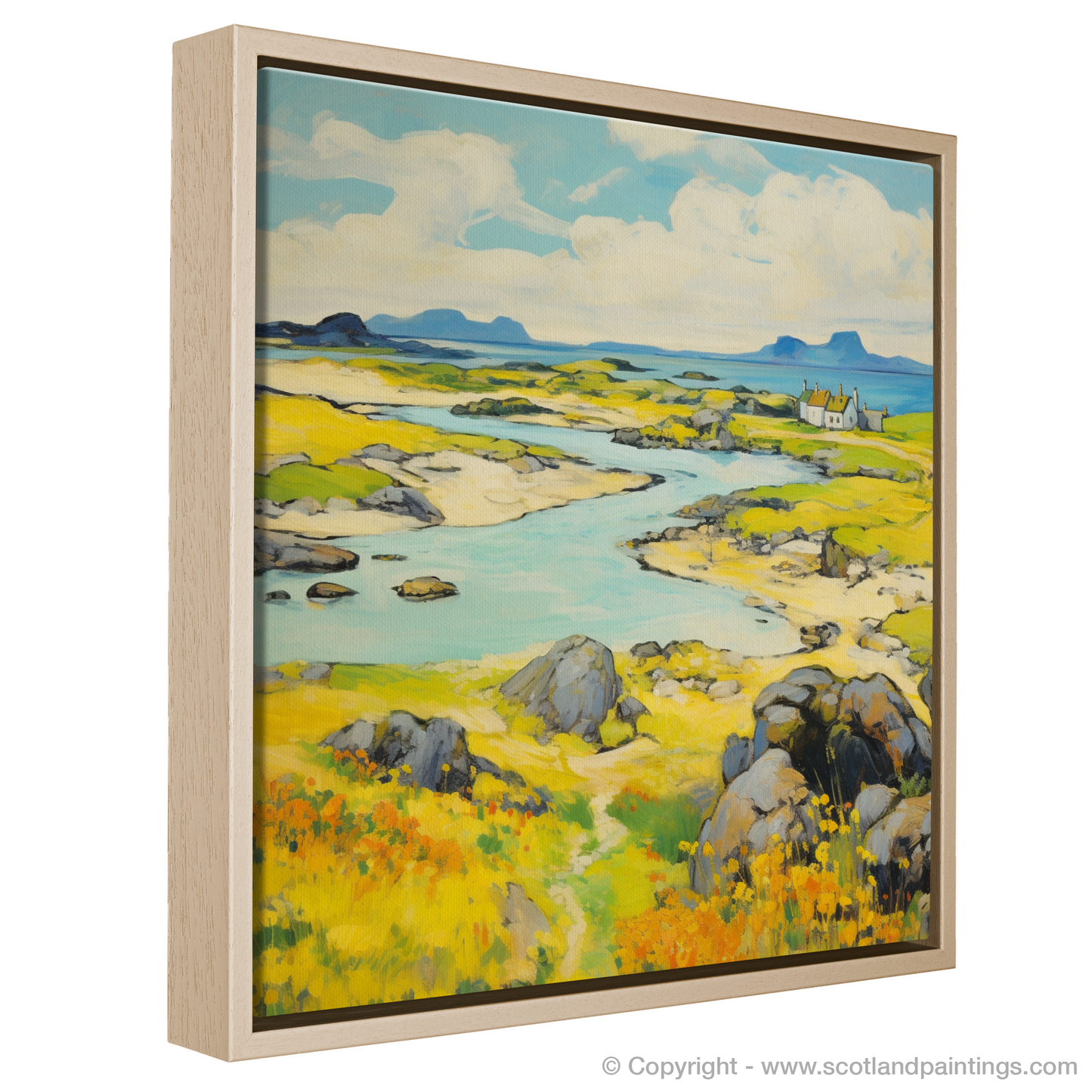 Painting and Art Print of Isle of Lewis, Outer Hebrides in summer entitled "Summer Serenity on the Isle of Lewis".