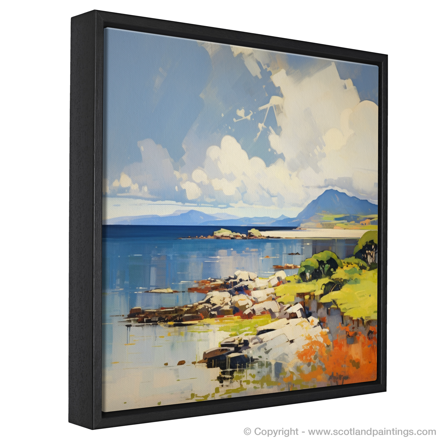 Painting and Art Print of Isle of Arran, Firth of Clyde in summer. Summer Splendour on the Isle of Arran.