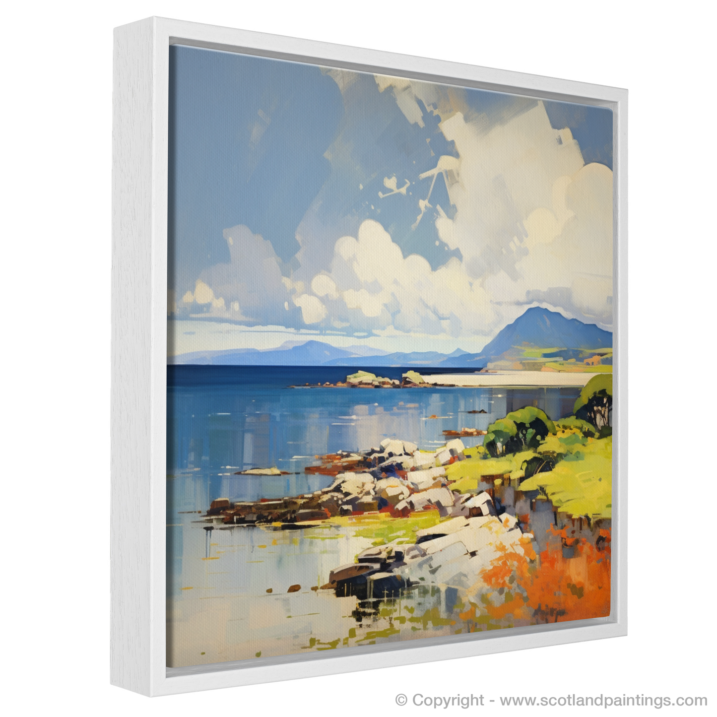 Painting and Art Print of Isle of Arran, Firth of Clyde in summer. Summer Splendour on the Isle of Arran.