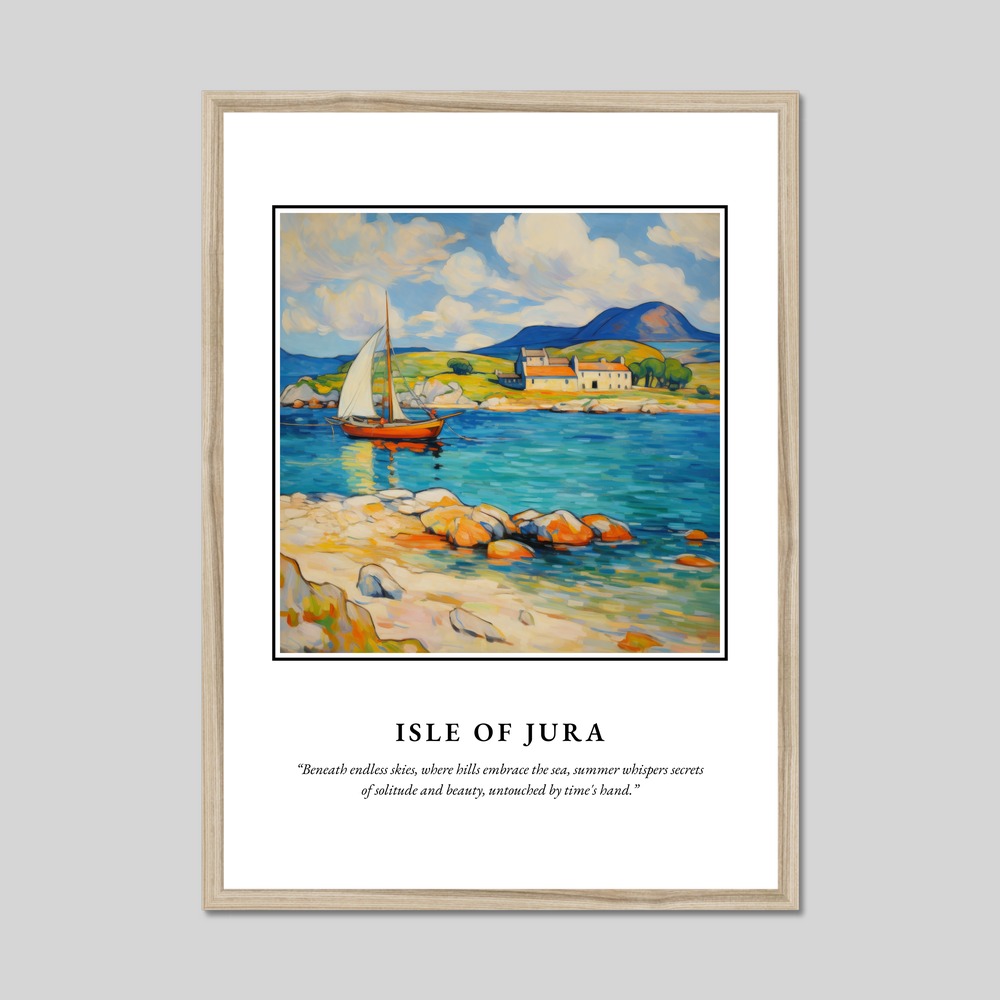 Poster in a natural frame