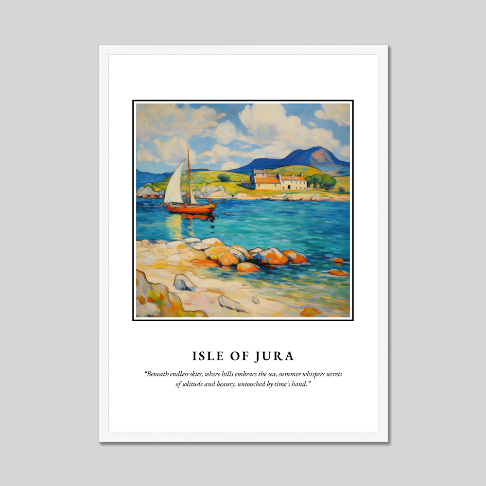 Poster in a white frame