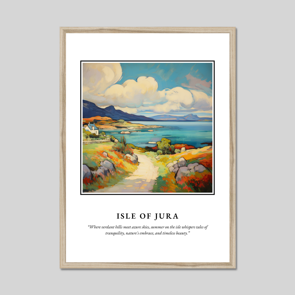 Poster in a natural frame