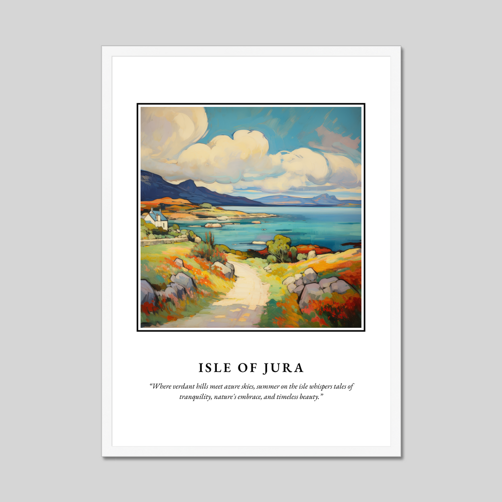 Poster in a white frame