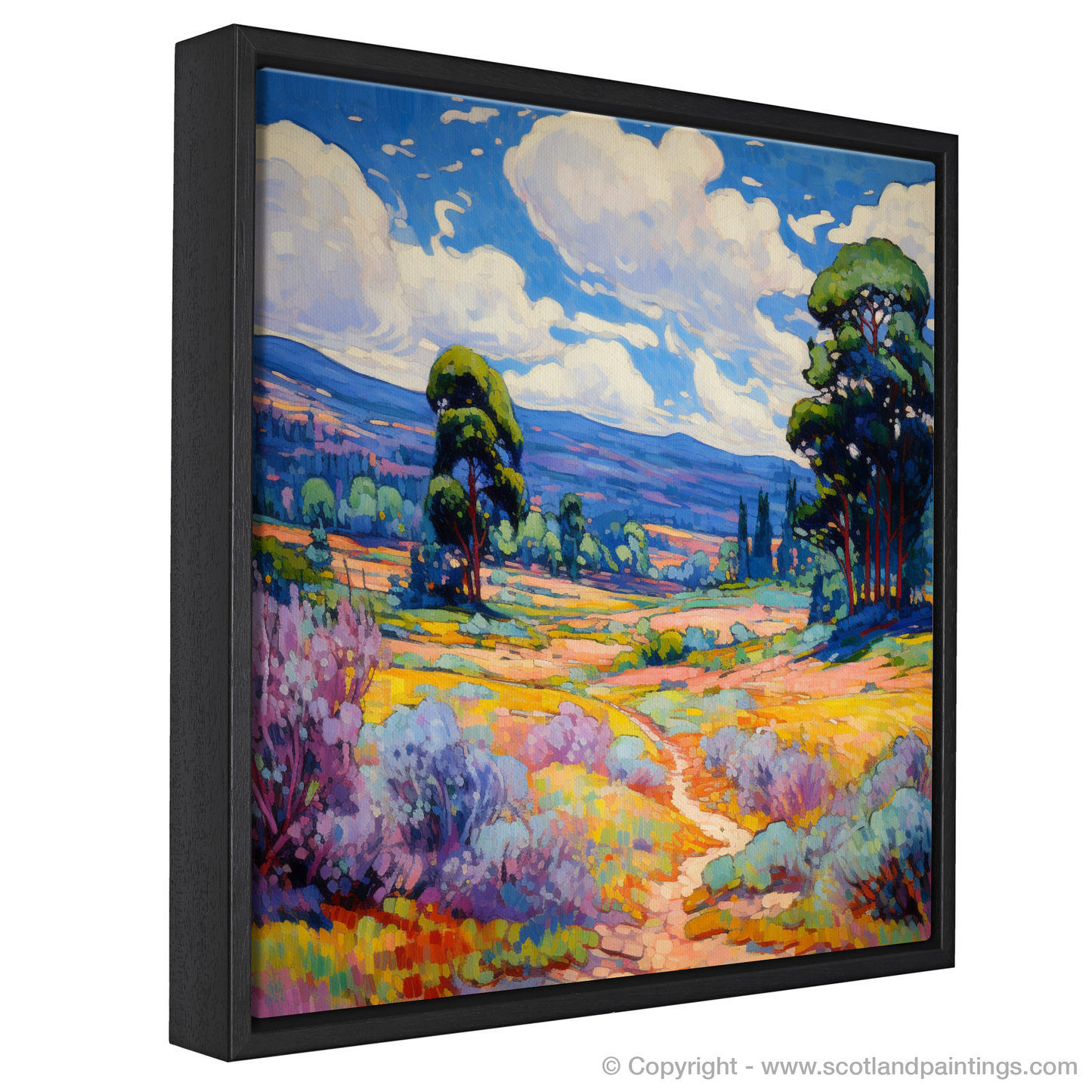 Painting and Art Print of Glen Tanar, Aberdeenshire in summer entitled "Summer Whispers of Glen Tanar".