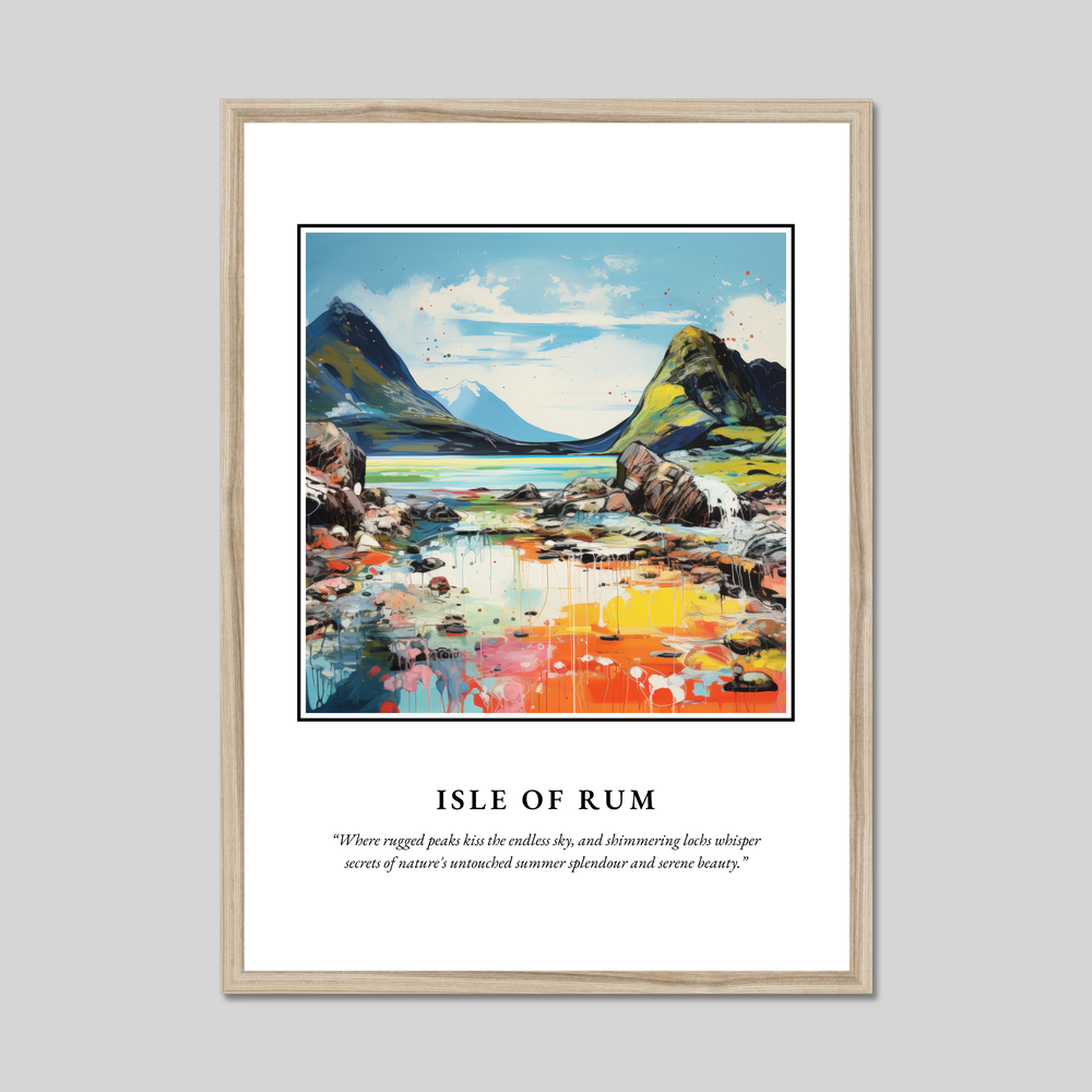 Poster in a natural frame