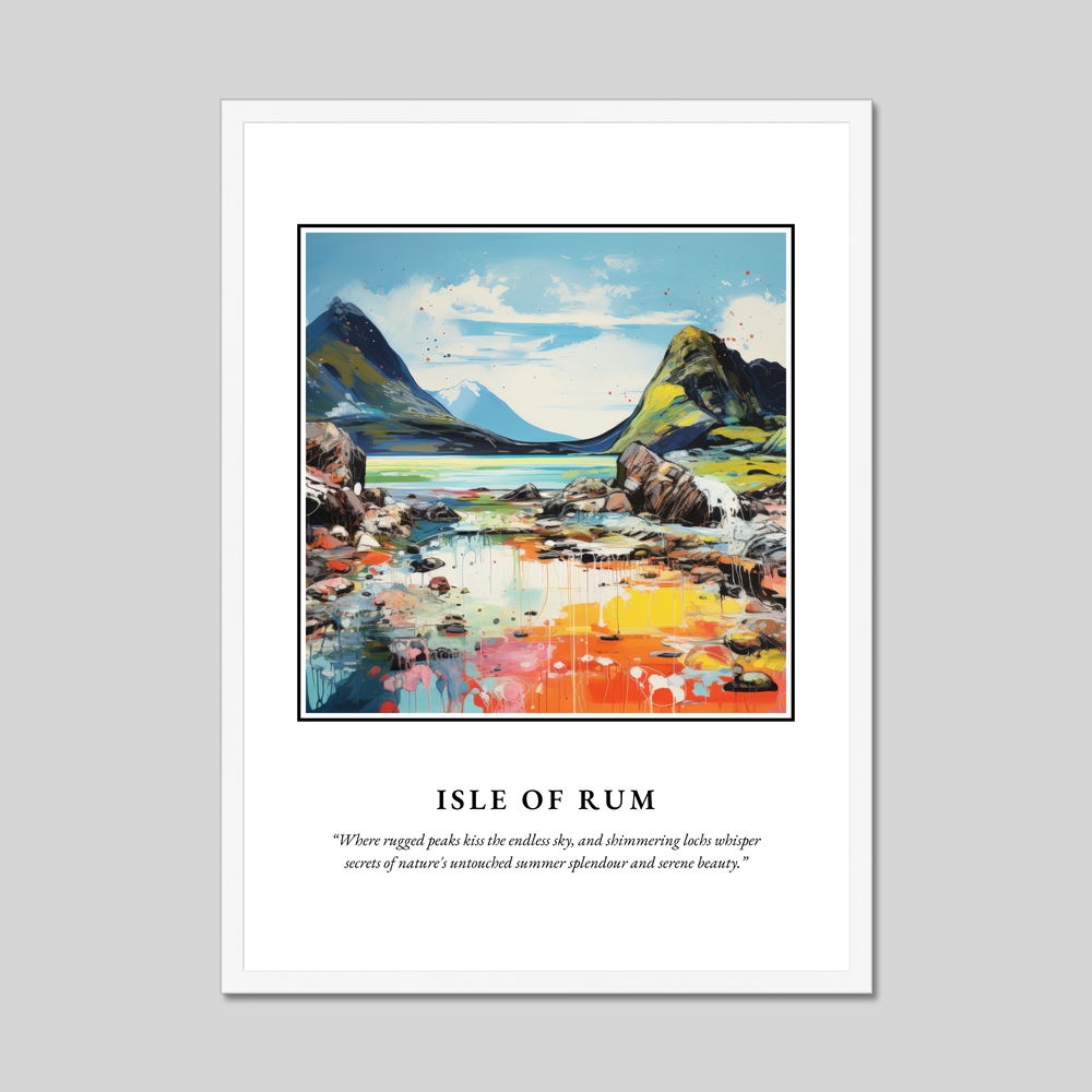 Poster in a white frame