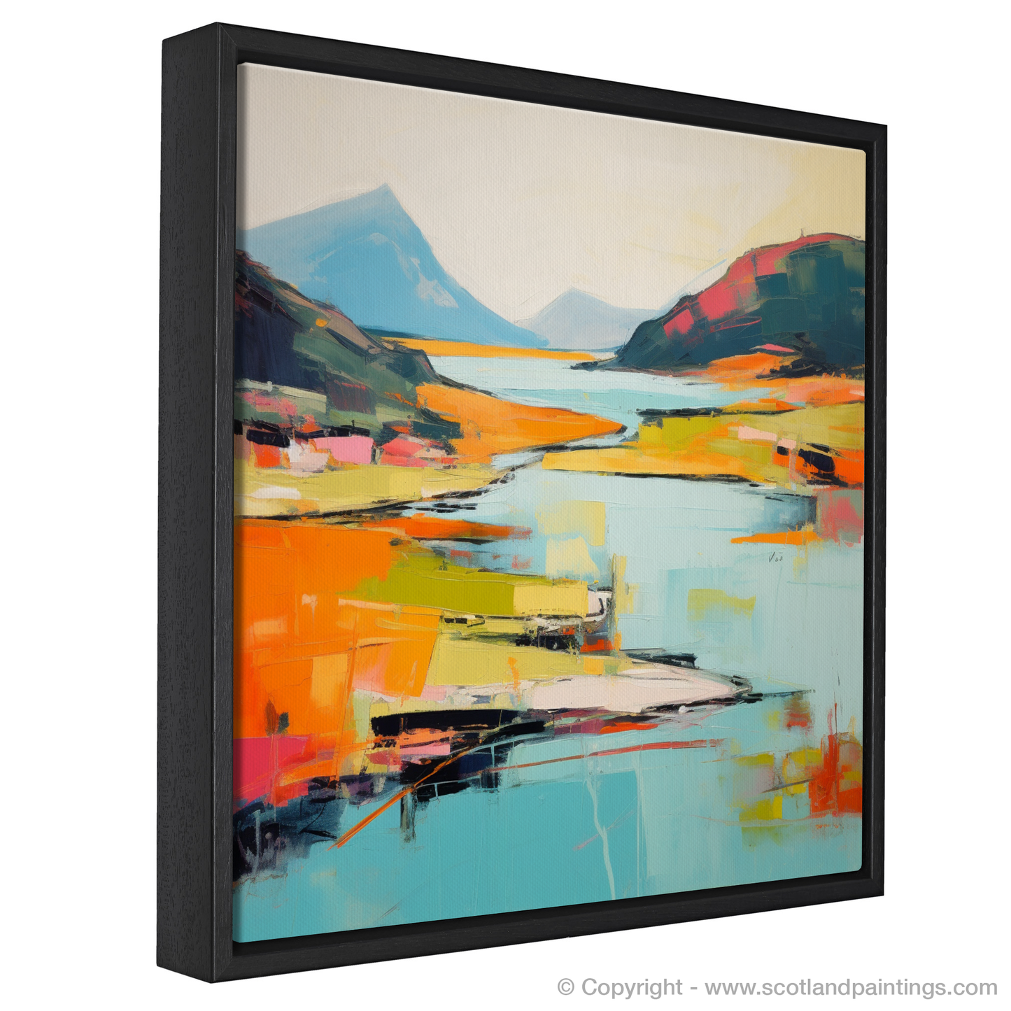 Painting and Art Print of Loch Morar, Highlands in summer entitled "Summer Splendour at Loch Morar".