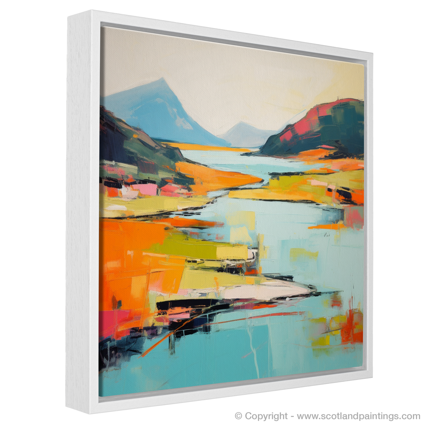 Painting and Art Print of Loch Morar, Highlands in summer entitled "Summer Splendour at Loch Morar".