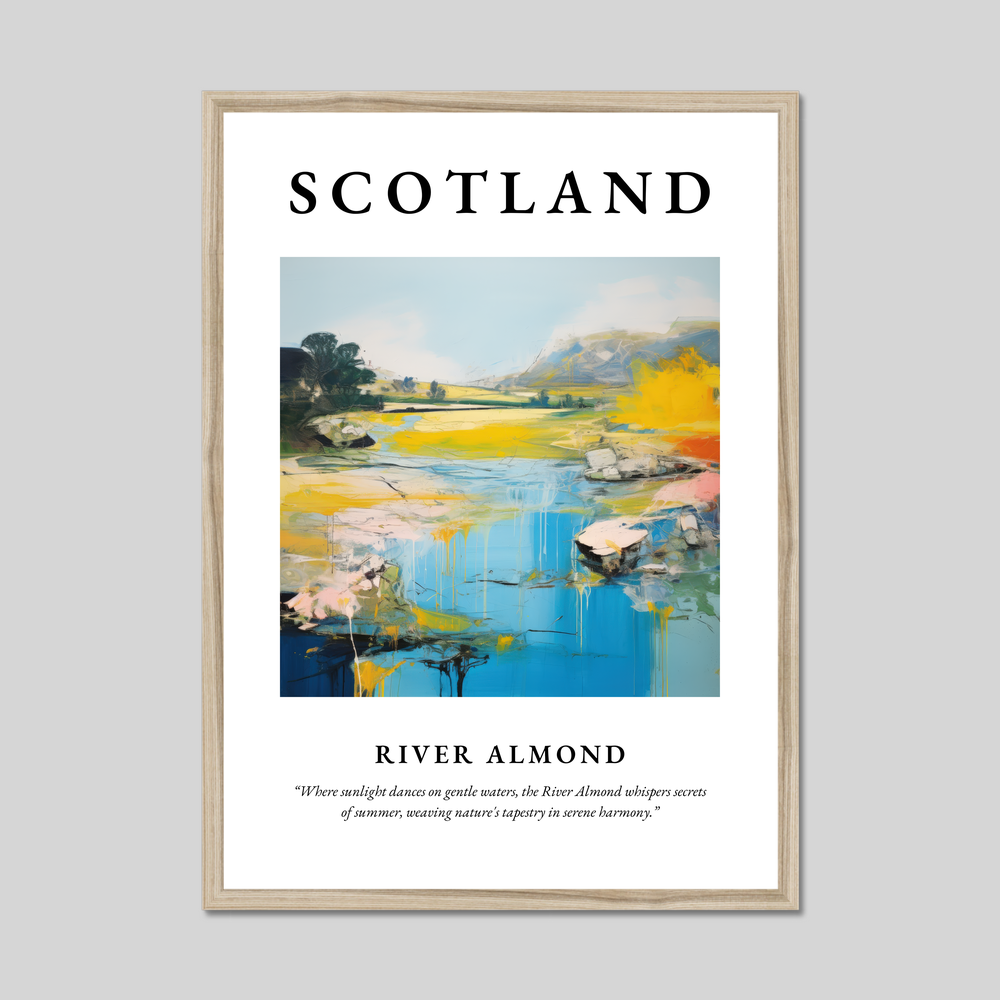 Poster in a natural frame with the word Scotland