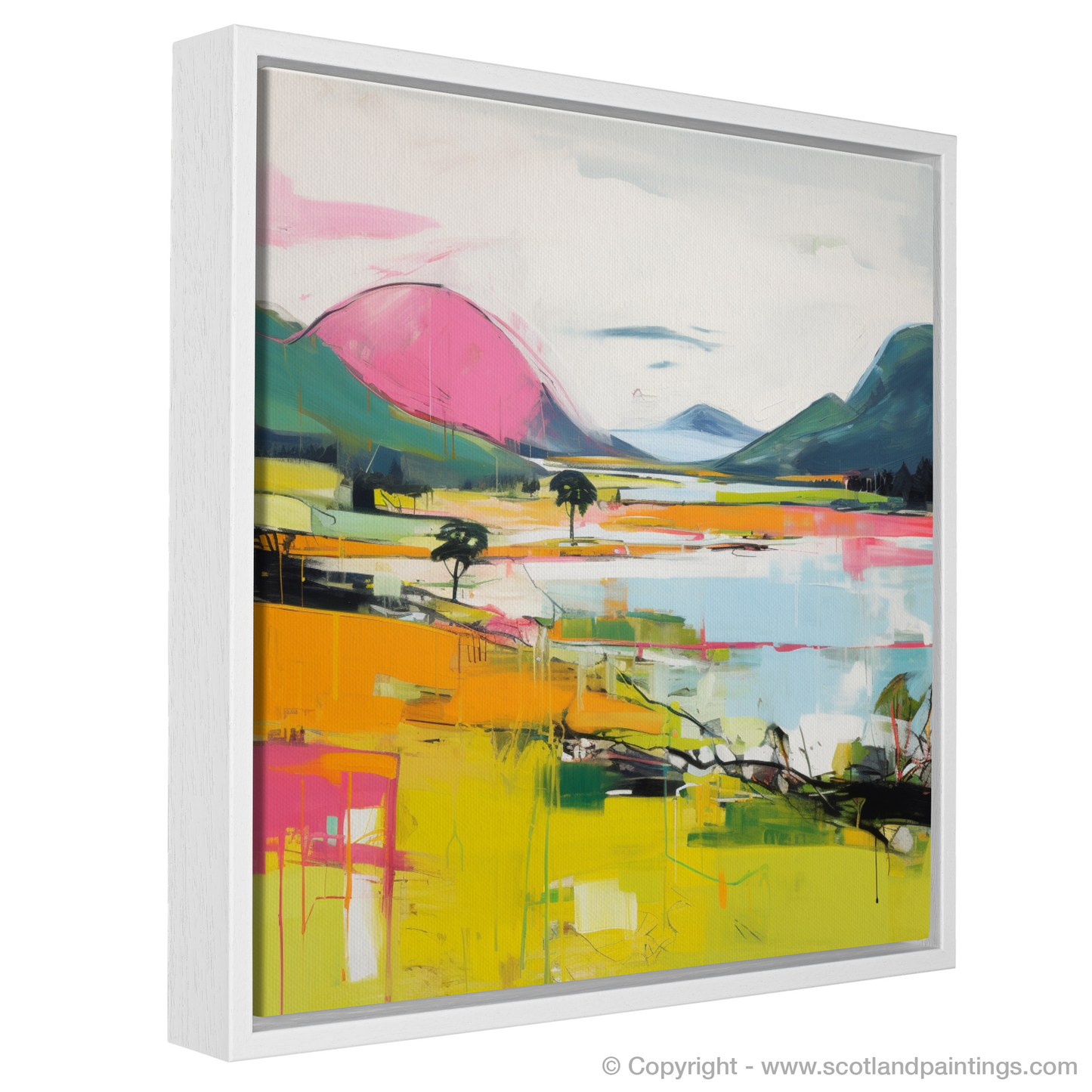 Painting and Art Print of Loch Linnhe, Highlands in summer entitled "Vivid Highland Summer: Loch Linnhe Reimagined".