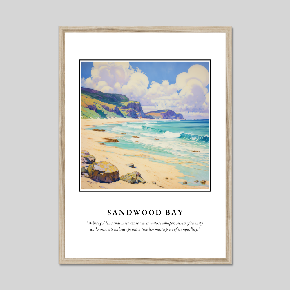 Poster in a natural frame