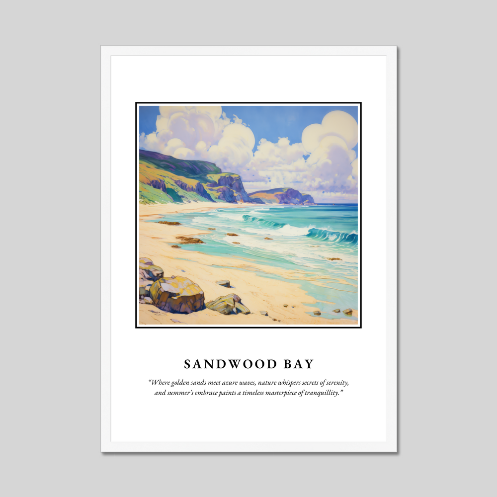 Poster in a white frame