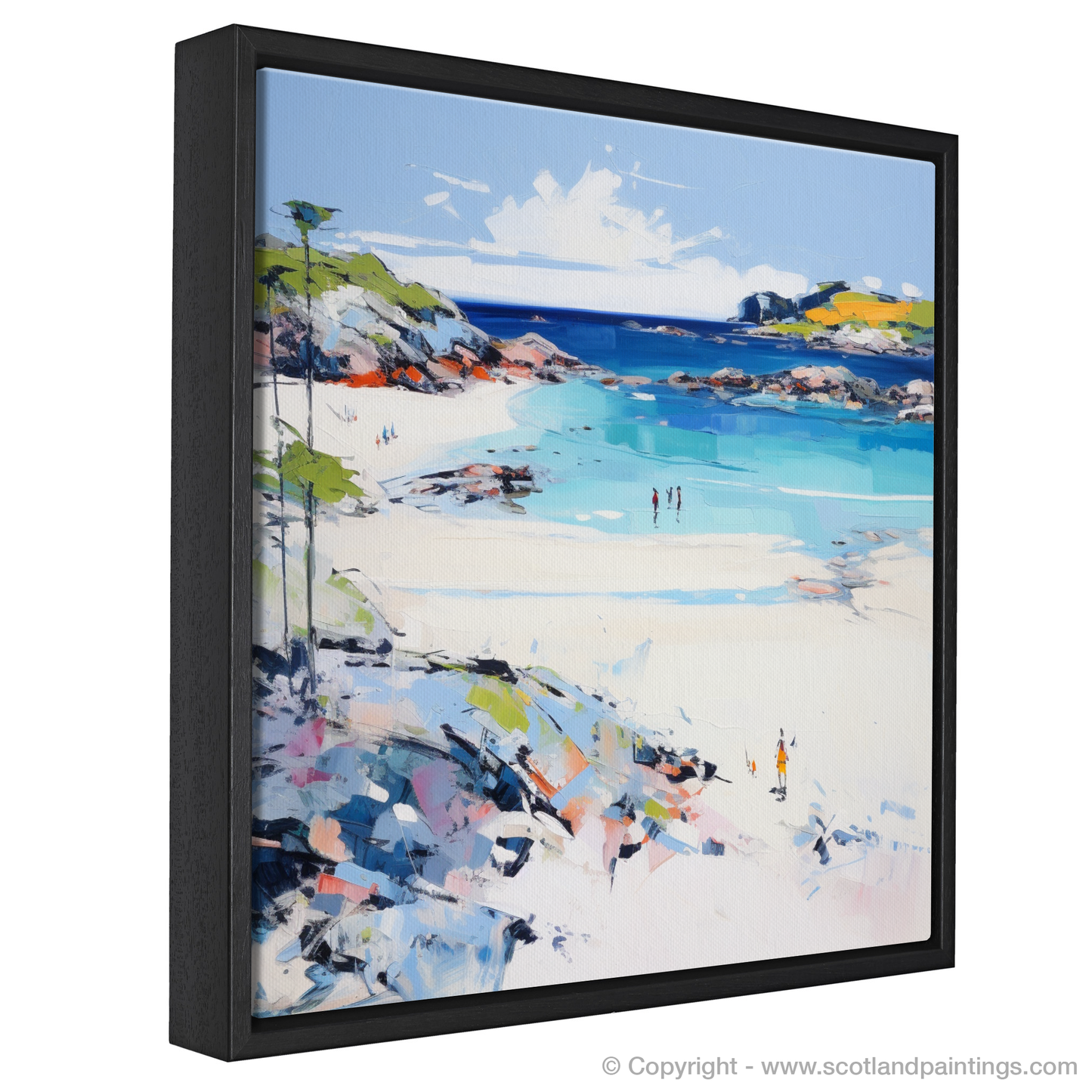 Painting and Art Print of Arisaig Beach, Arisaig in summer entitled "Summer Serenity at Arisaig Beach".