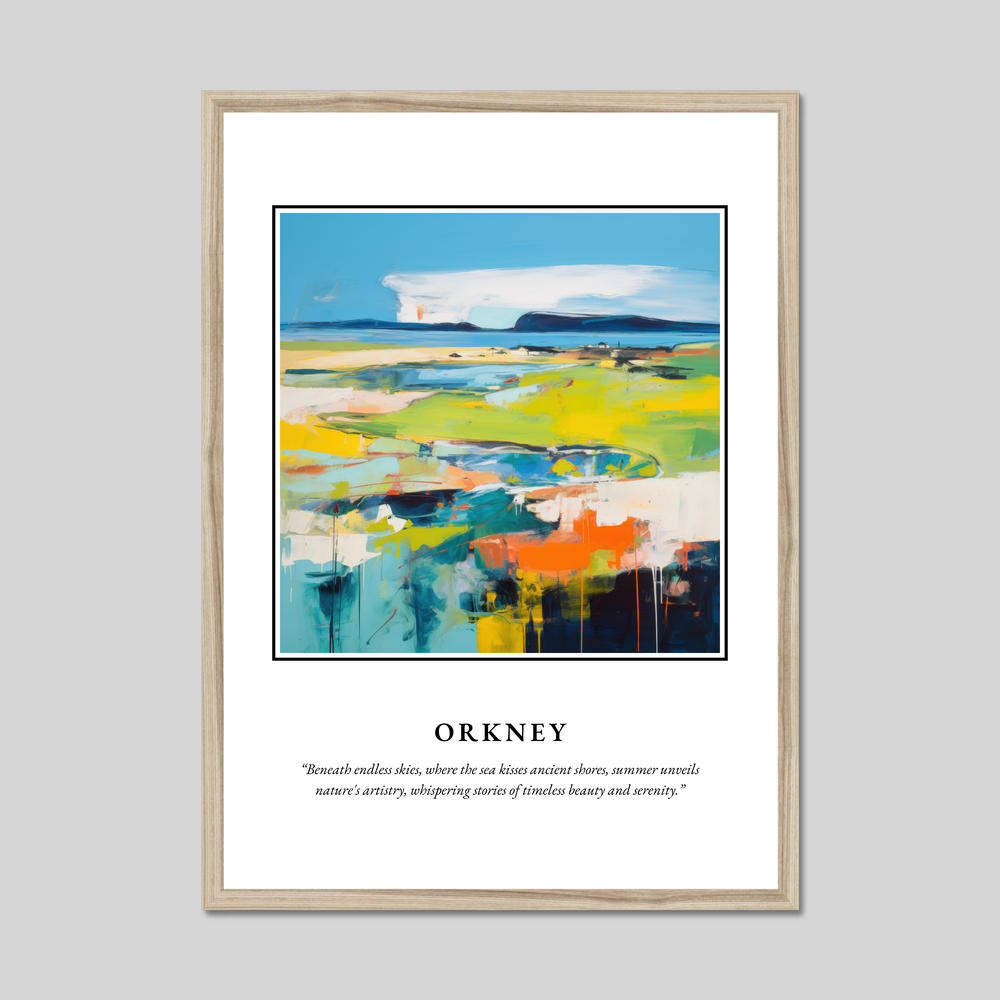 Poster in a natural frame