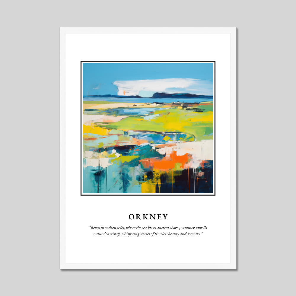 Poster in a white frame