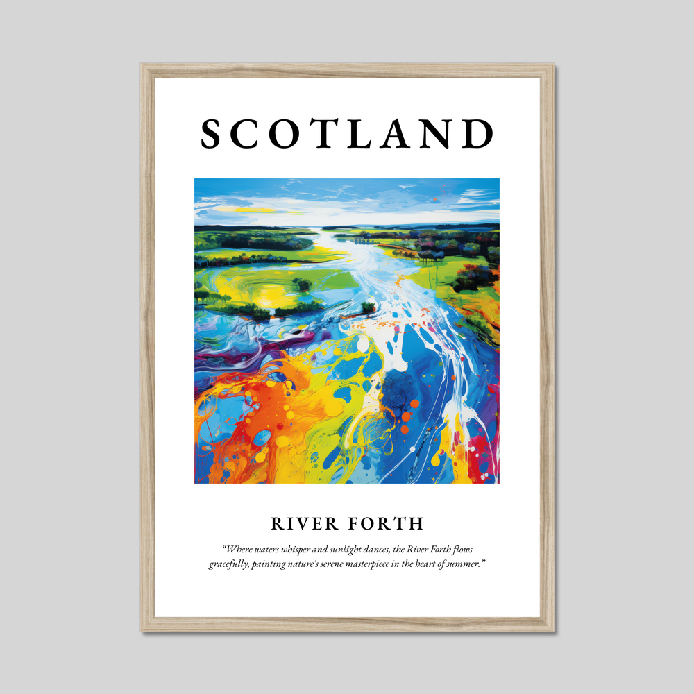 Poster in a natural frame with the word Scotland