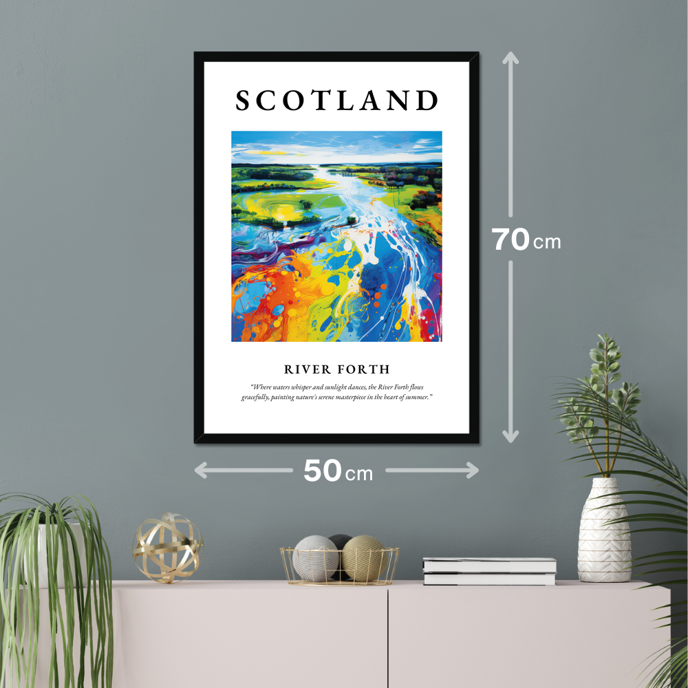 Poster of River Forth hanging on a wall