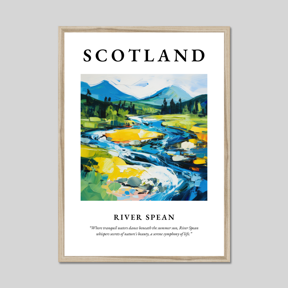 Poster in a natural frame with the word Scotland