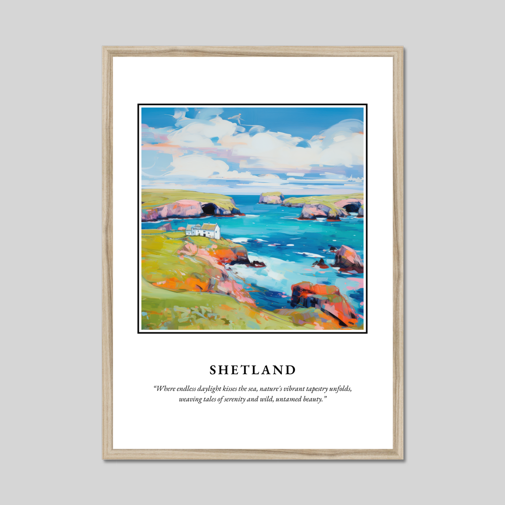 Poster in a natural frame