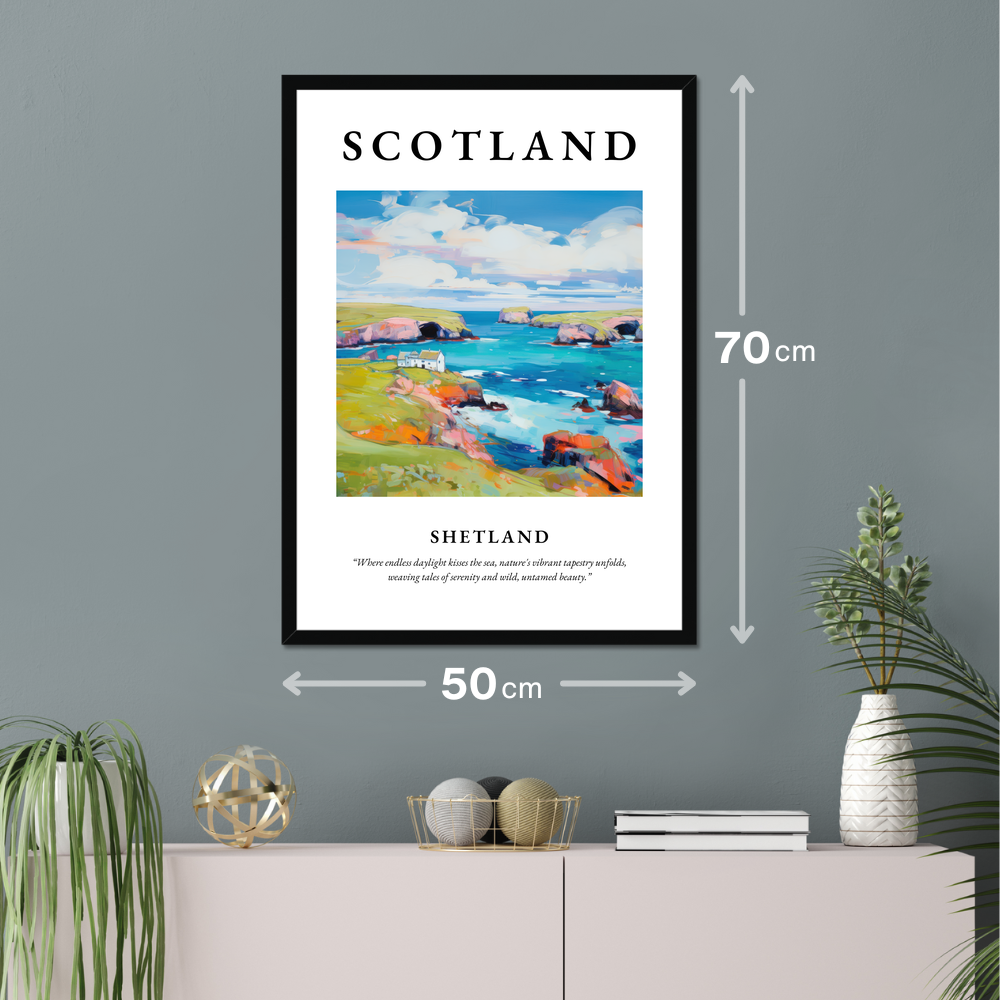 Poster of Shetland hanging on a wall