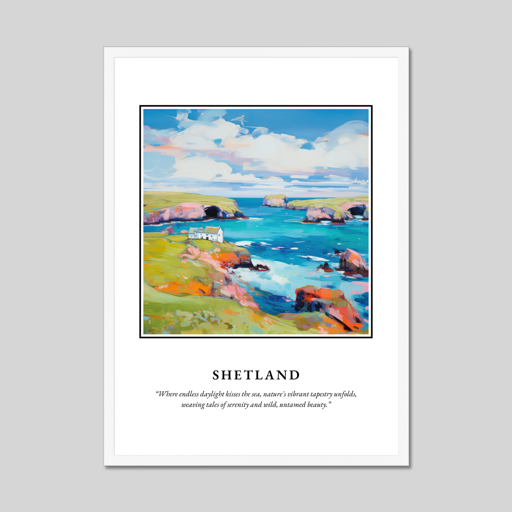 Poster in a white frame