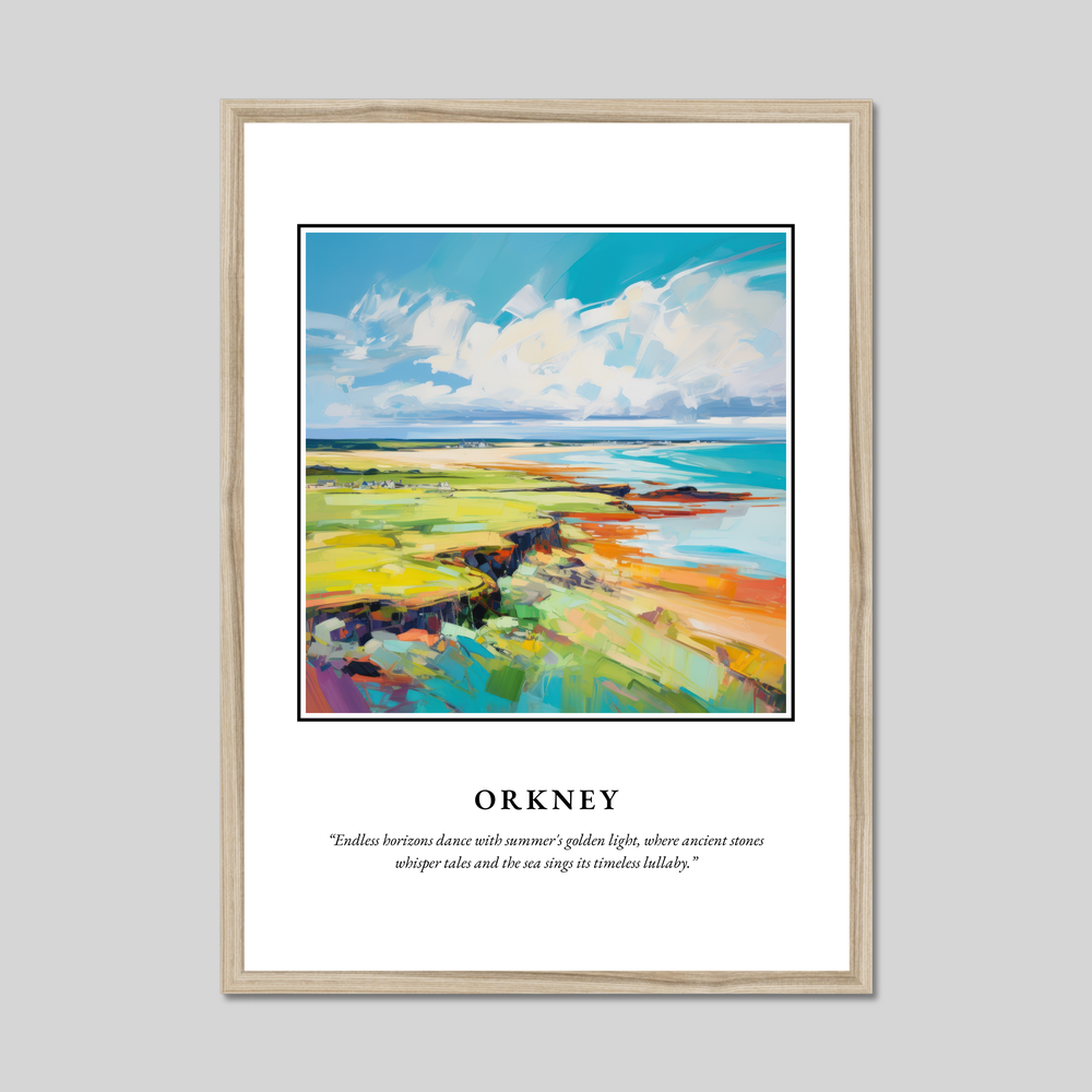 Poster in a natural frame