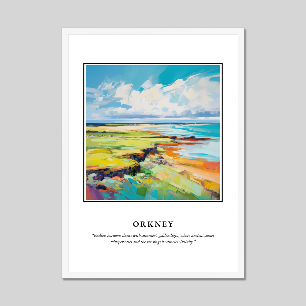 Poster in a white frame