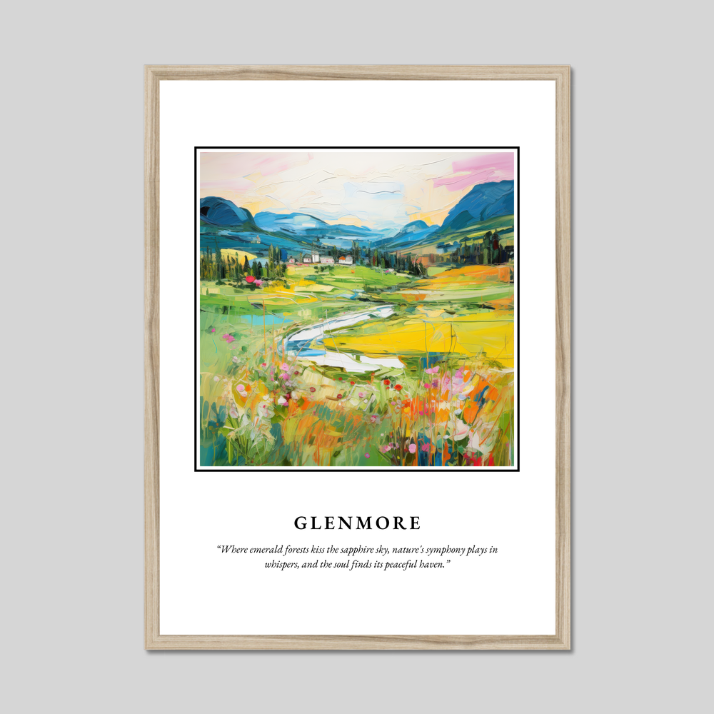 Poster in a natural frame