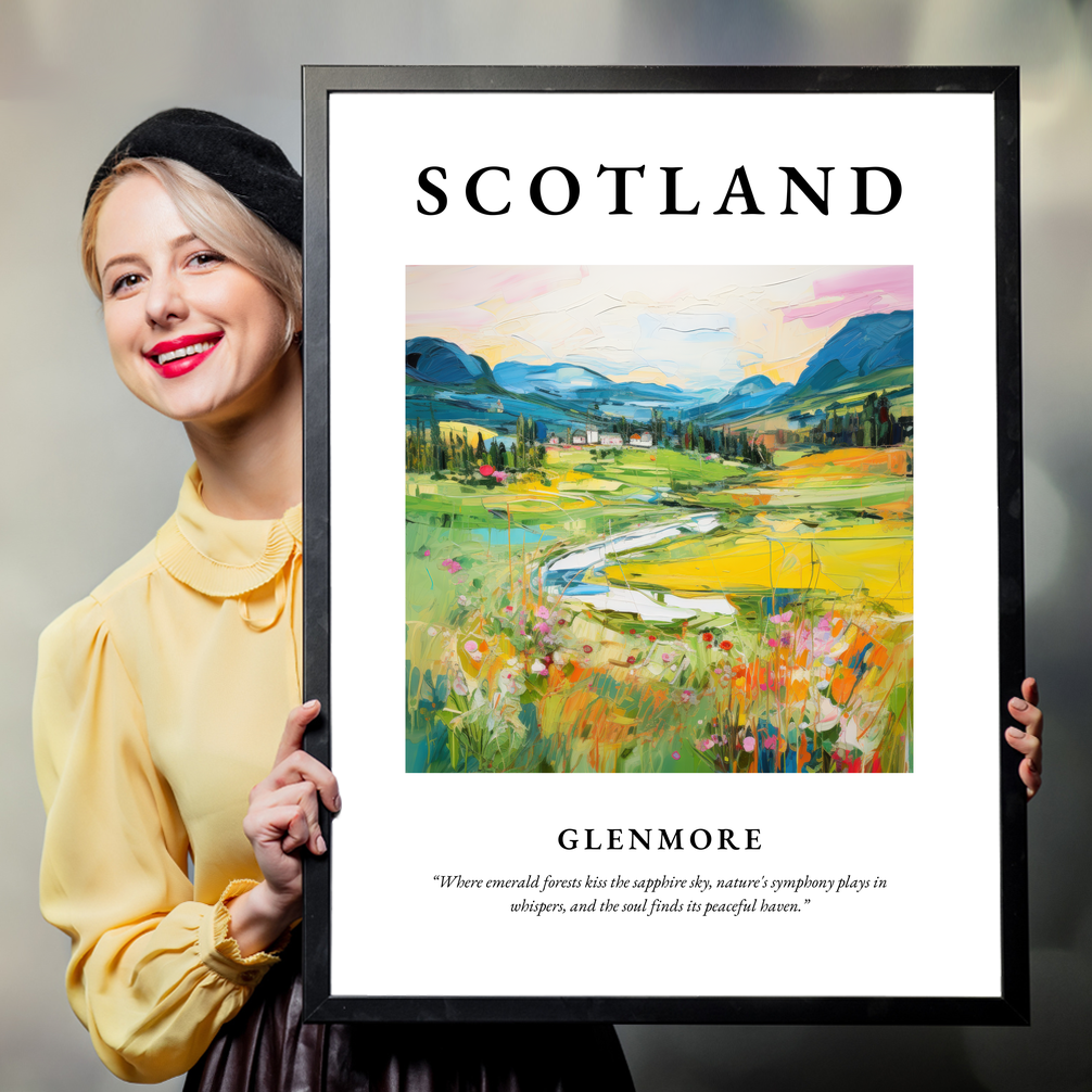 Person holding a poster of Glenmore