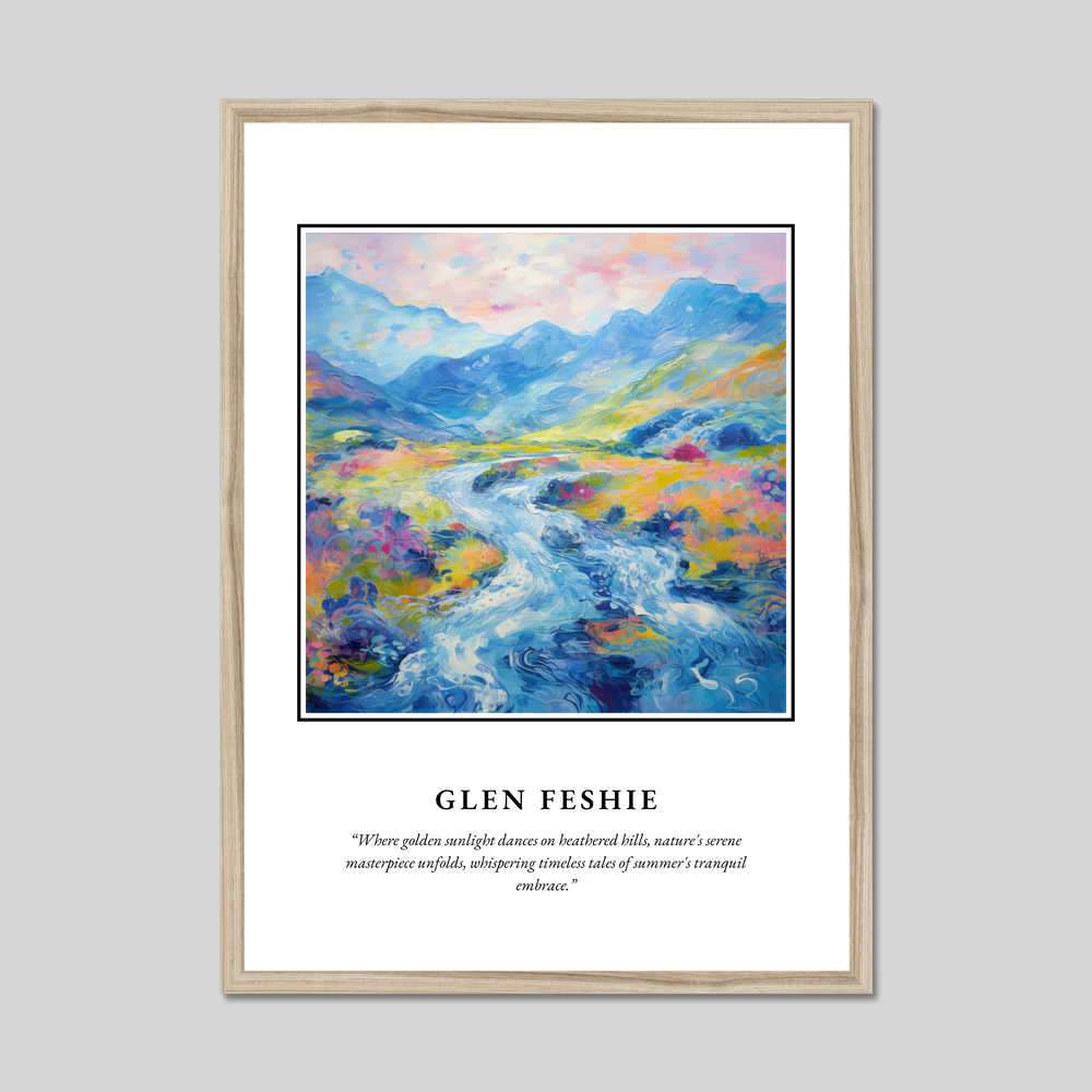 Poster in a natural frame