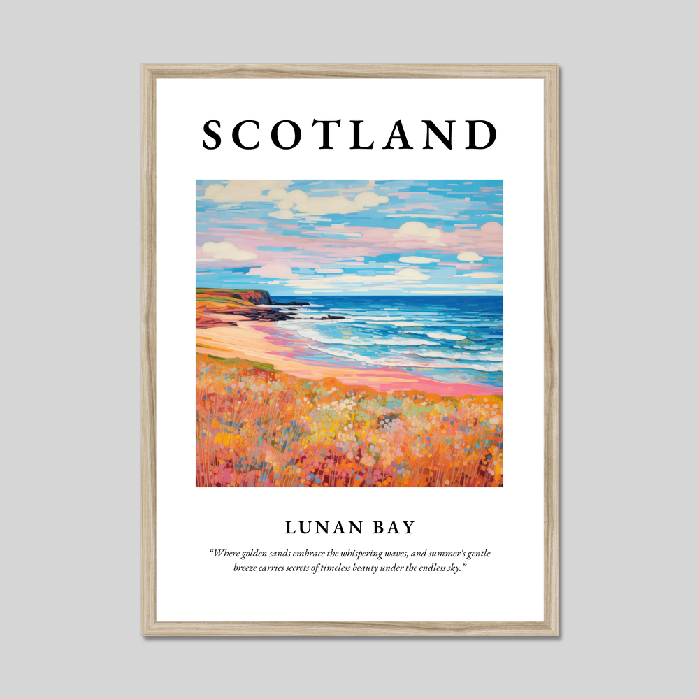 Poster in a natural frame with the word Scotland