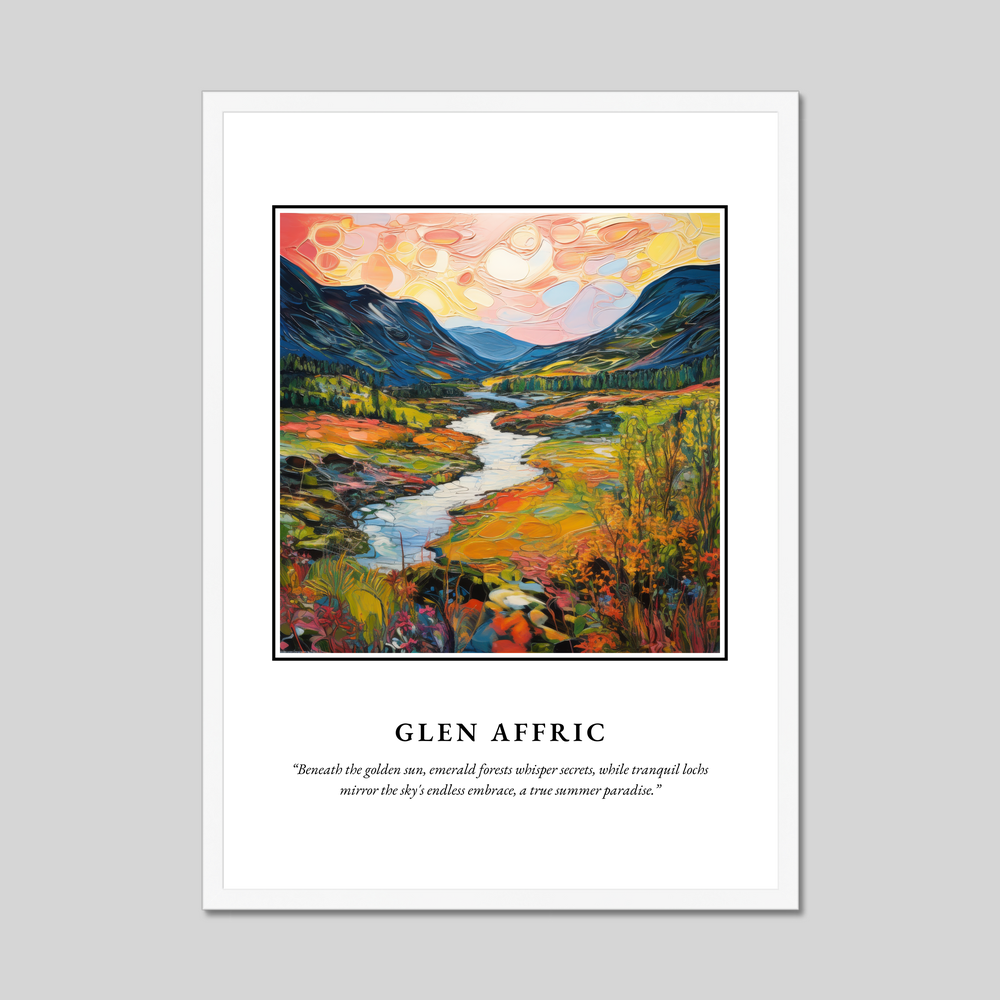 Poster in a white frame