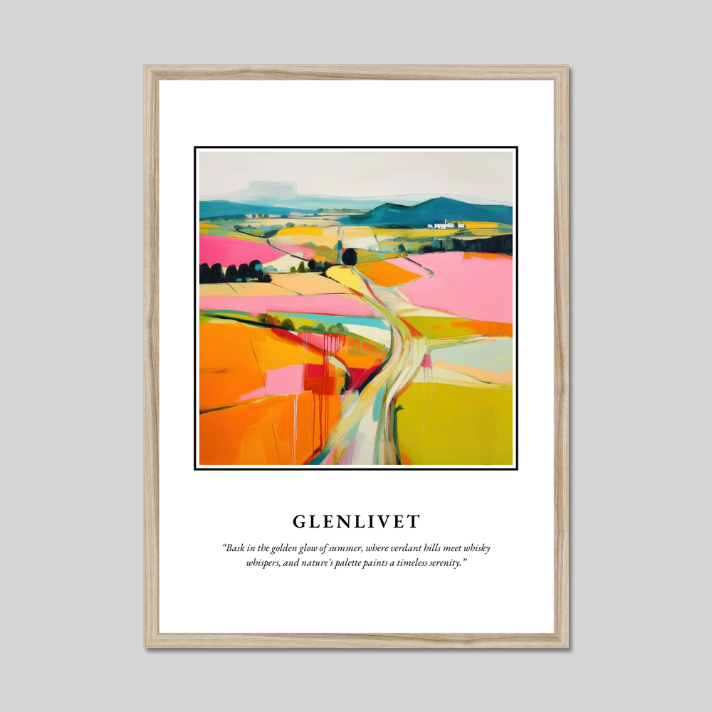 Poster in a natural frame