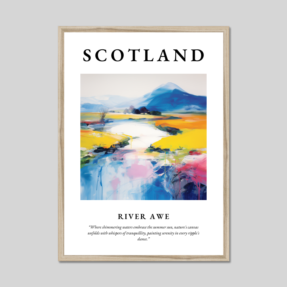 Poster in a natural frame with the word Scotland