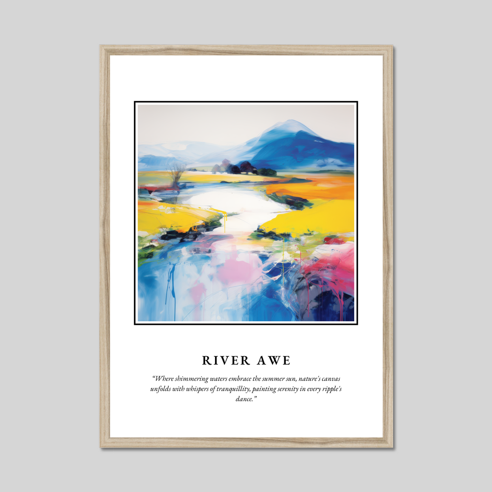 Poster in a natural frame