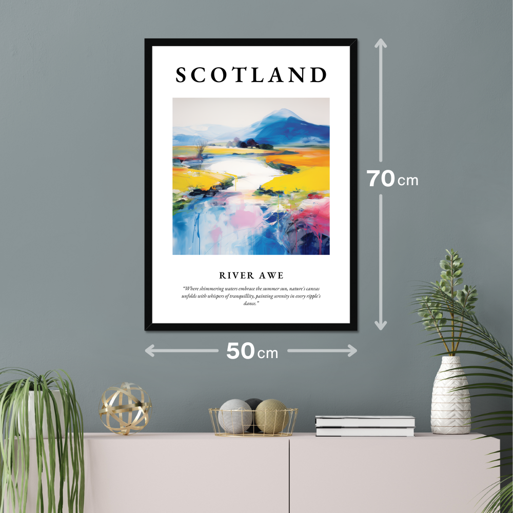 Poster of River Awe hanging on a wall