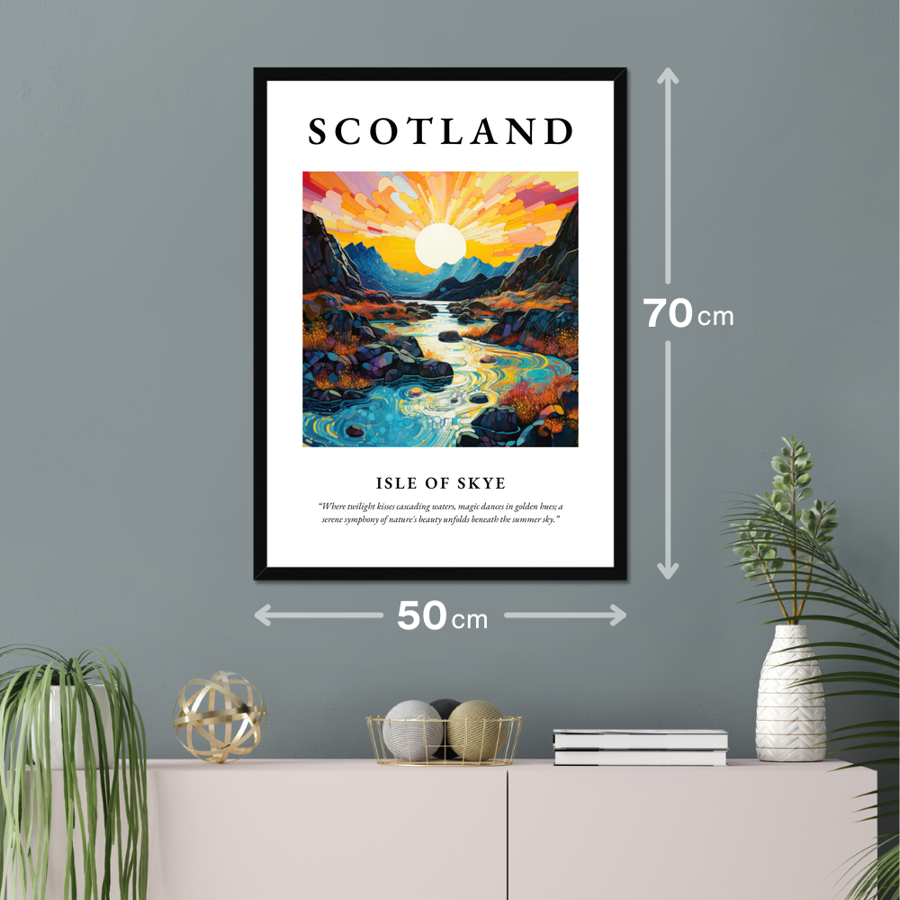 Poster of Isle of Skye hanging on a wall