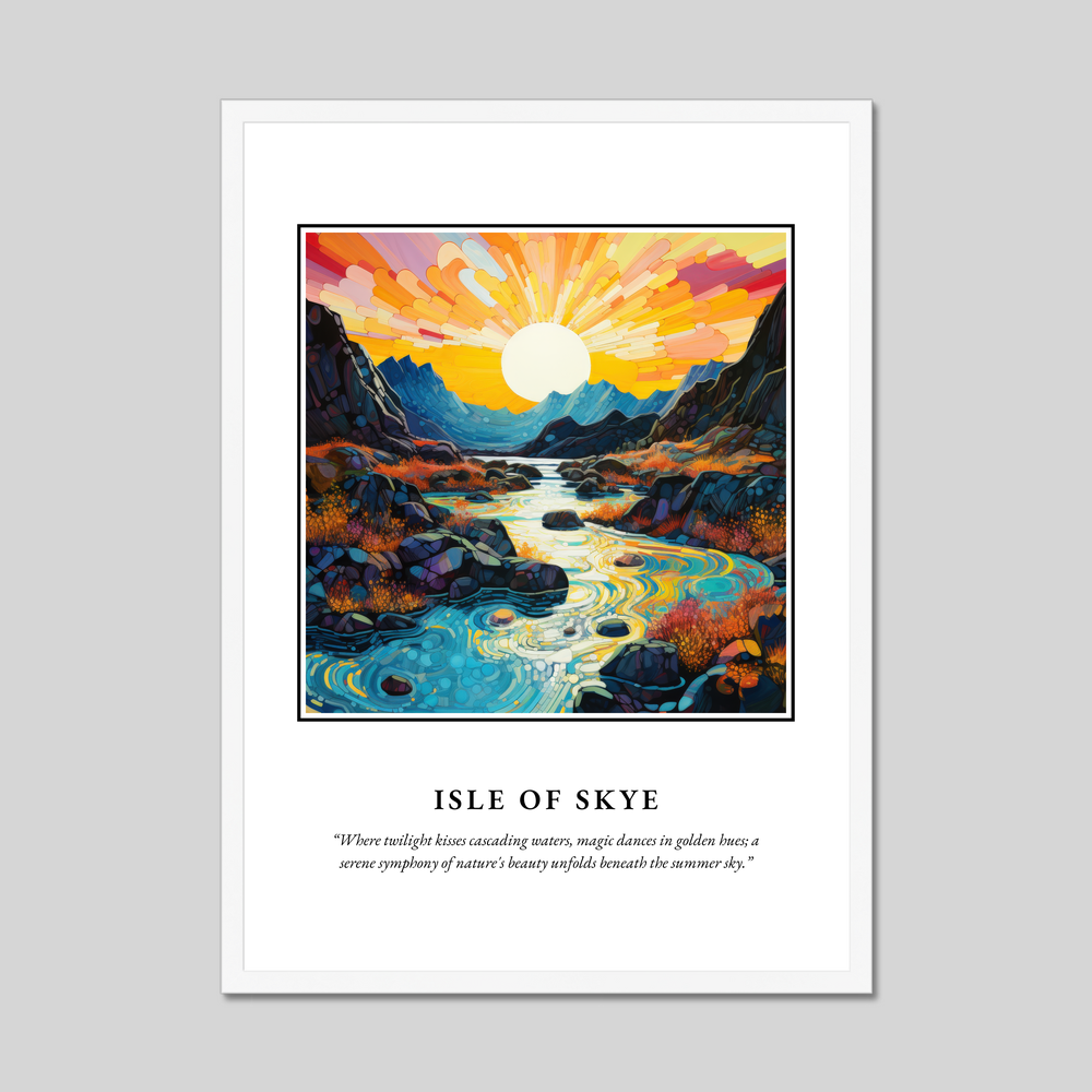 Poster in a white frame