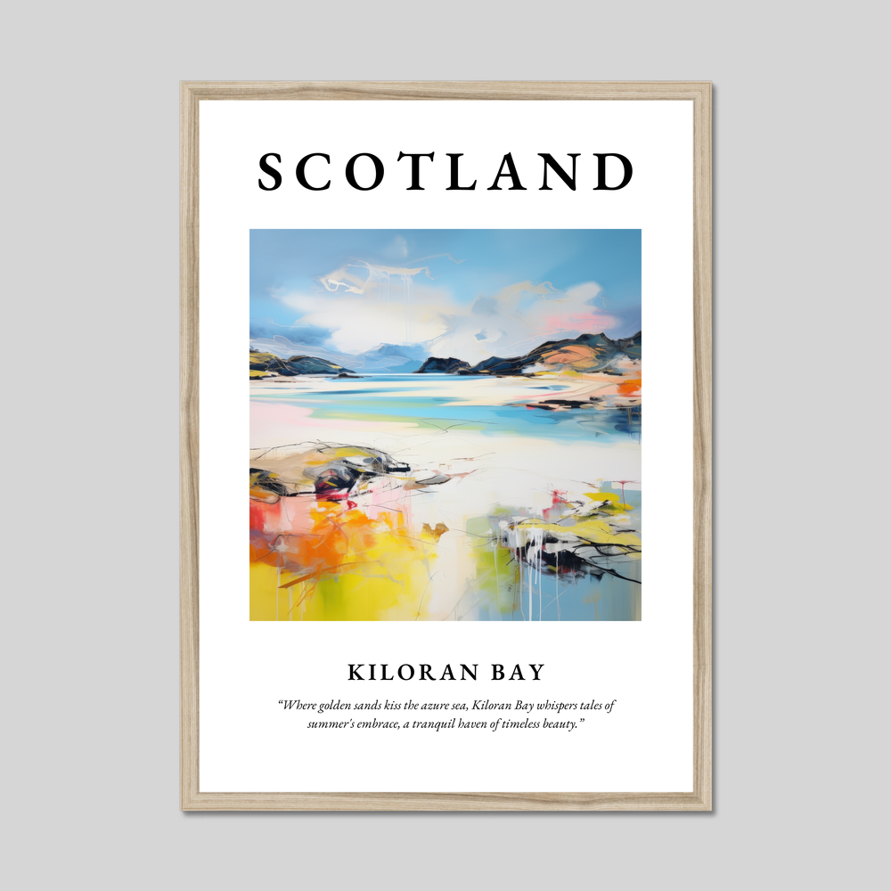 Poster in a natural frame with the word Scotland