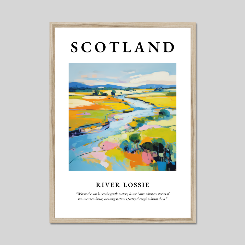 Poster in a natural frame with the word Scotland