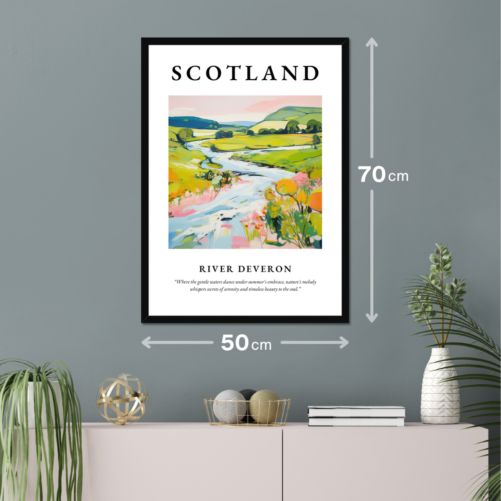 Poster of River Deveron hanging on a wall