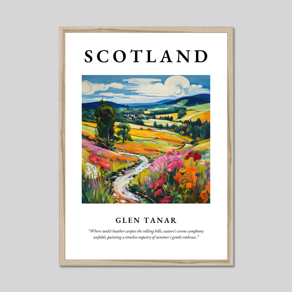 Poster in a natural frame with the word Scotland