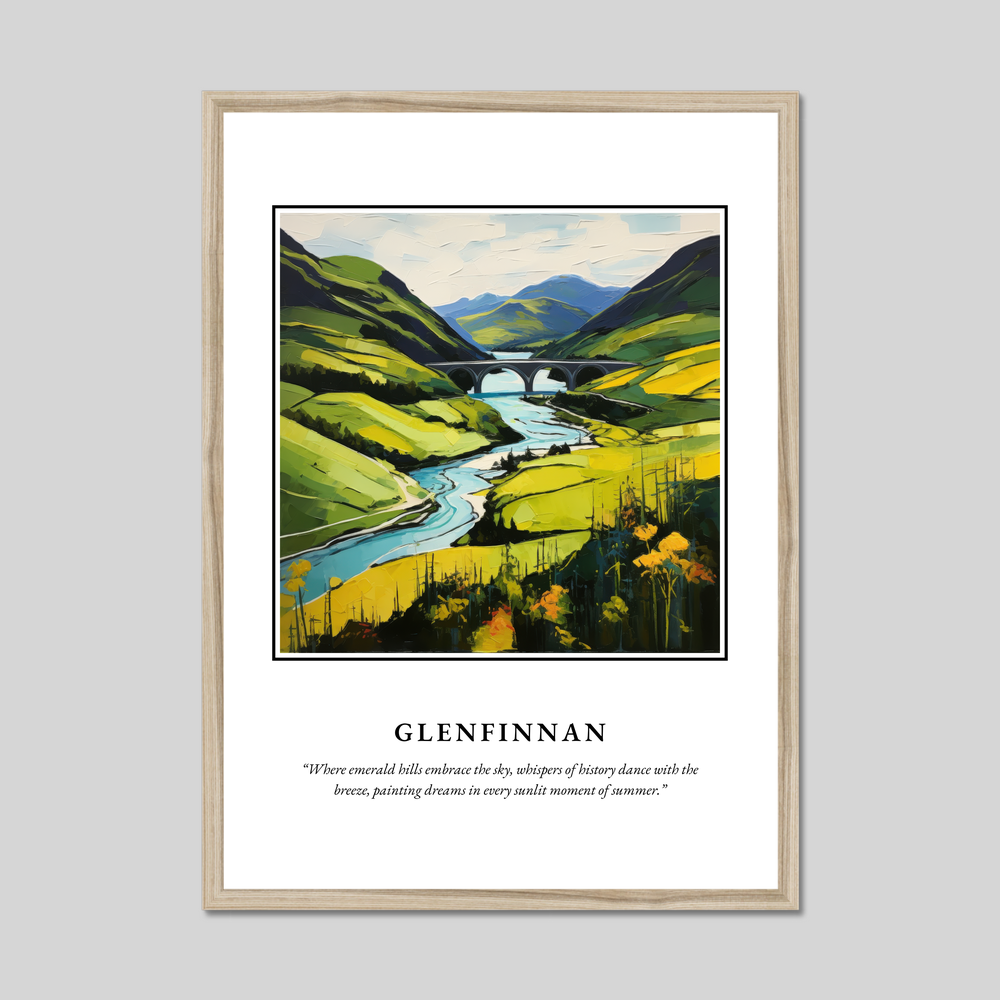 Poster in a natural frame